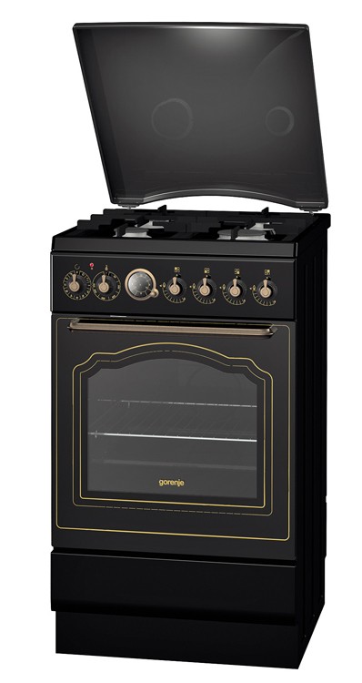 Газовая плита Gorenje K57CLB1 / 4 конфорок / 50 см / Черный photo 4