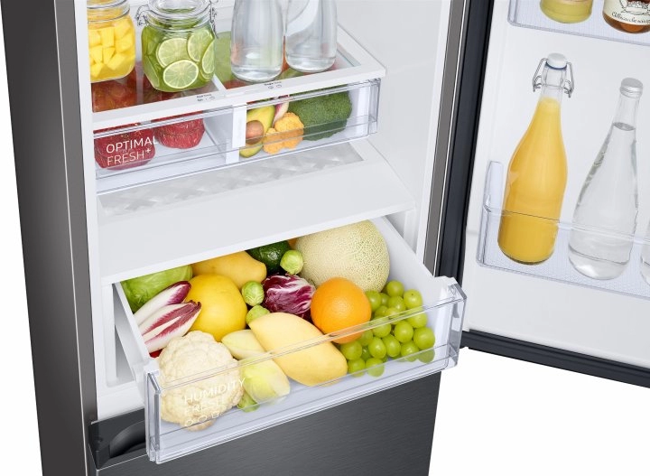 Холодильник с нижней морозильной камерой Samsung RB36T677FB1, 360 л, 193.5 см, A+, Черный