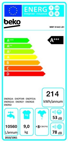 Masina de spalat Beko WMY91443LB1 9 kg / 1400 rot/min / A+++ / Alb photo 4