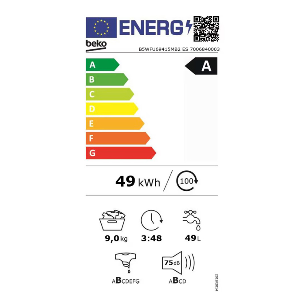 Стиральная машина Beko B5WFU69415MB2 9 кг / 1400 об/мин / A / Cерый photo 6