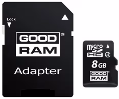Карта памяти MicroSD+ SD adapter GoodRam 8Gb class 4 (M40A-0080R11)
