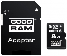 Карта памяти MicroSD+ SD adapter GoodRam 8Gb class 4 (M40A-0080R11) thumbnav 1