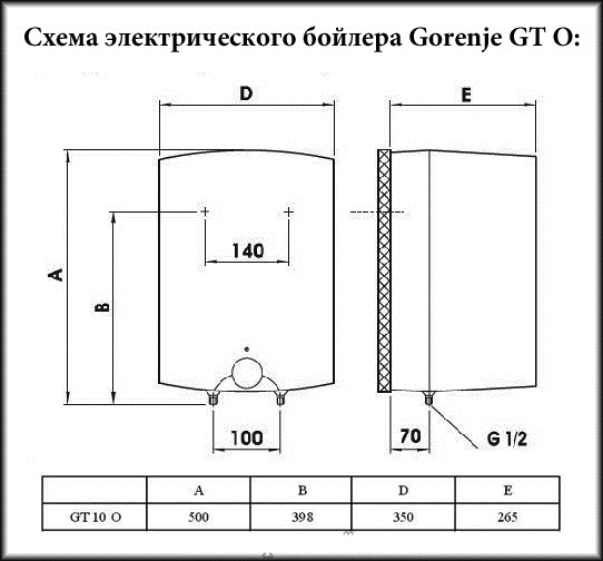 Incalzitor de apa electric vertical Gorenje GT10 O / 10 L / Alb photo 2