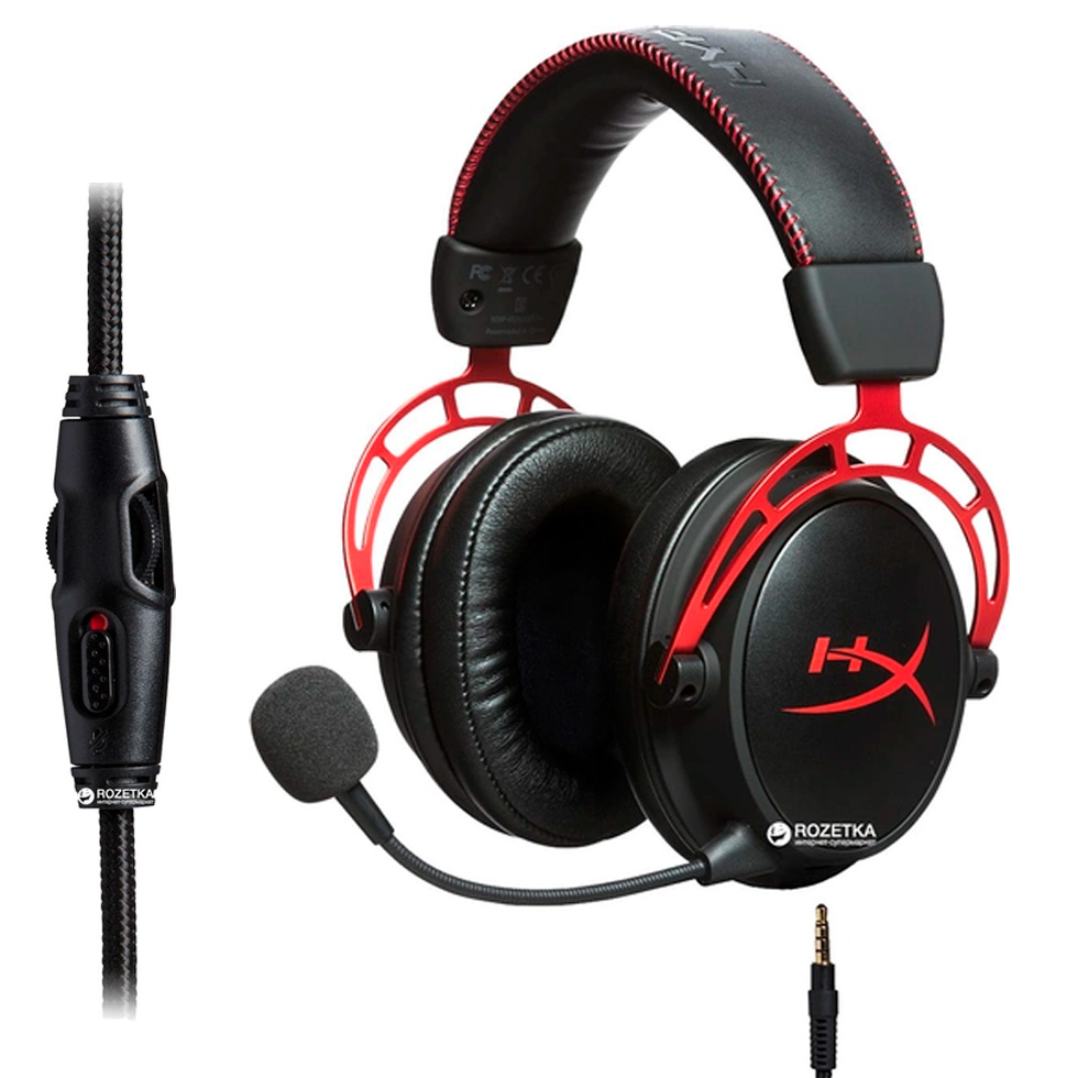 Наушники HyperX Cloud Alpha Черный с красным Проводные / Игровой / Черный с красным photo 2