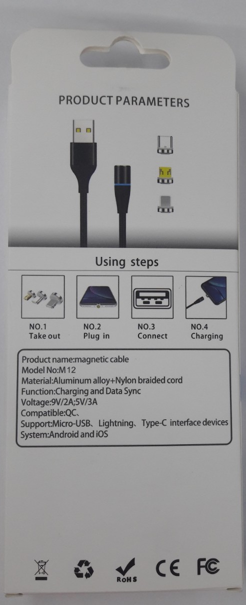 Cablu USB-A - USB Type-C QC  1 /1m /Negru photo 2