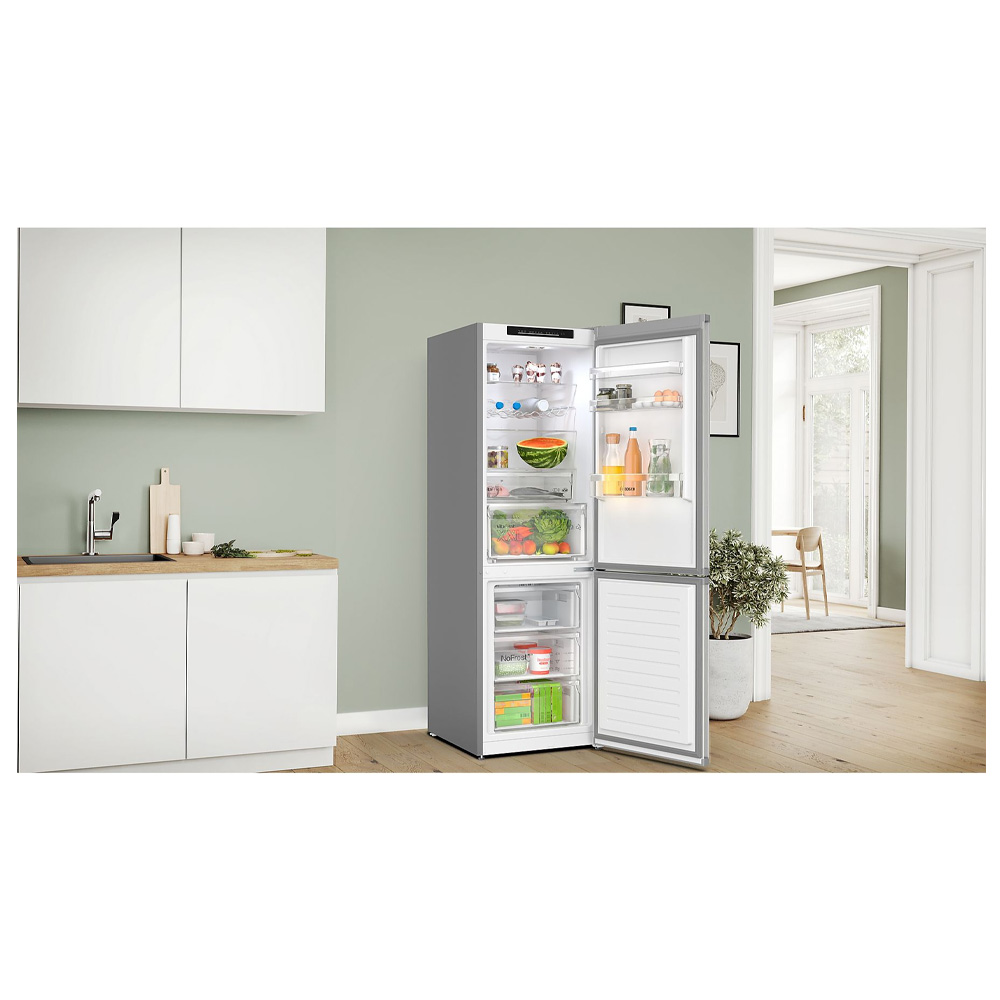 Холодильник двухдверный Bosch KGN362LBF / 321 л / 186 см / B / Серый photo 8