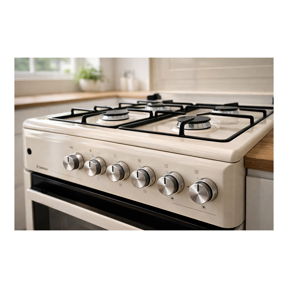 Газовая плита Eurolux KLE6640IBG / 4 конфорок / 60 см / Бежевый photo 5