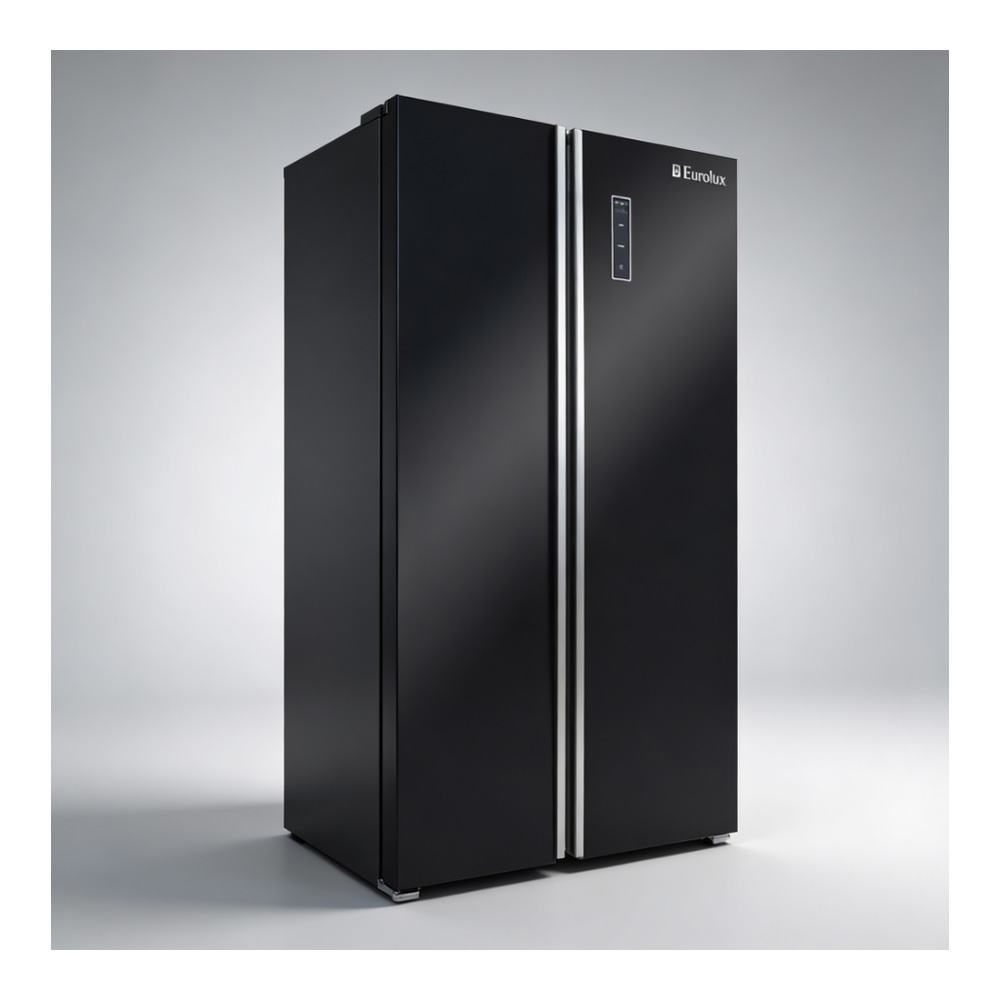 Frigider Side-by-Side Eurolux SBS558WPEBG / 541 l / 177 cm / E / Negru photo 3