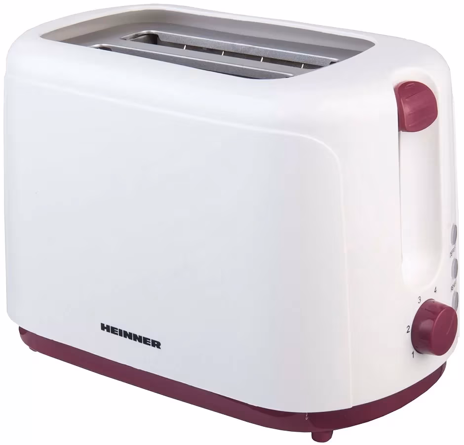 Тостер Heinner TP750BG, 2 тоста, 750 Вт, Белый
