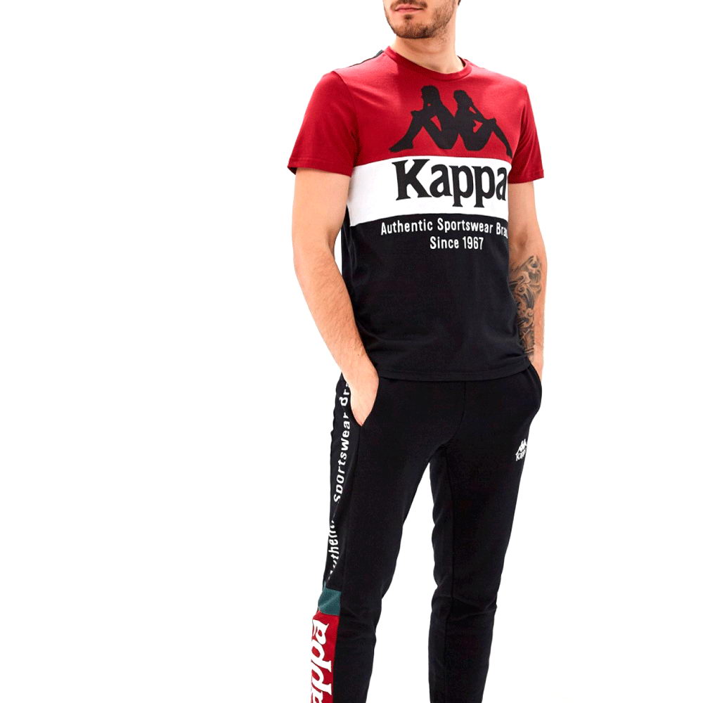 Футболка мужская Kappa 2XL Бордовый/Черный photo 2