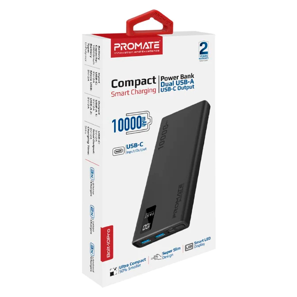 Acumulator extern Promate 10 BOLT-10 Pro Black photo 2