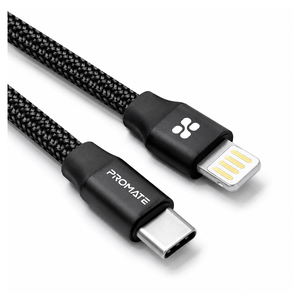 Cablu USB-A - USB Type-C Promate Coiline-C Black 1.2 /1.2m /Negru photo 4