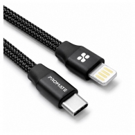 Cablu USB-A - USB Type-C Promate Coiline-C Black thumbnav 4