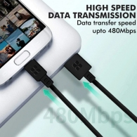 Кабель USB-A - Micro USB Promate AISMICROCORD1BK thumbnav 2