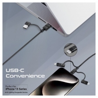 Кабель USB-A/Type-C - Lightning/Type-C/Micro USB Promate PentaPower Black thumbnav 4