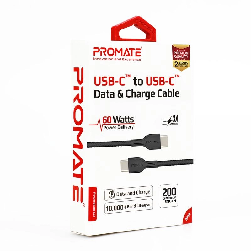 Кабель USB Type-C - USB Type-C Promate Powerbeam-CC2