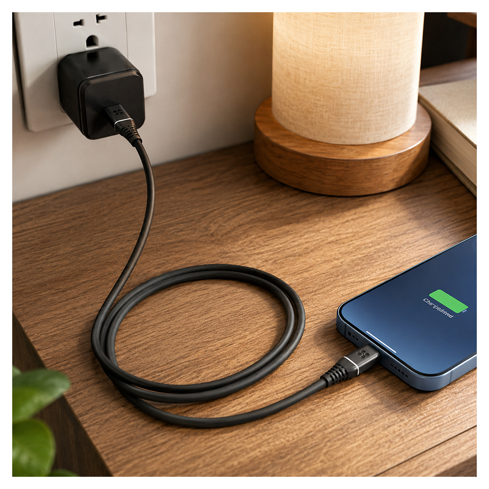 Кабель USB Type-C - Lightning Promate AISPOWERLINECI120BK 1.2 /1.2м /Черный photo 5