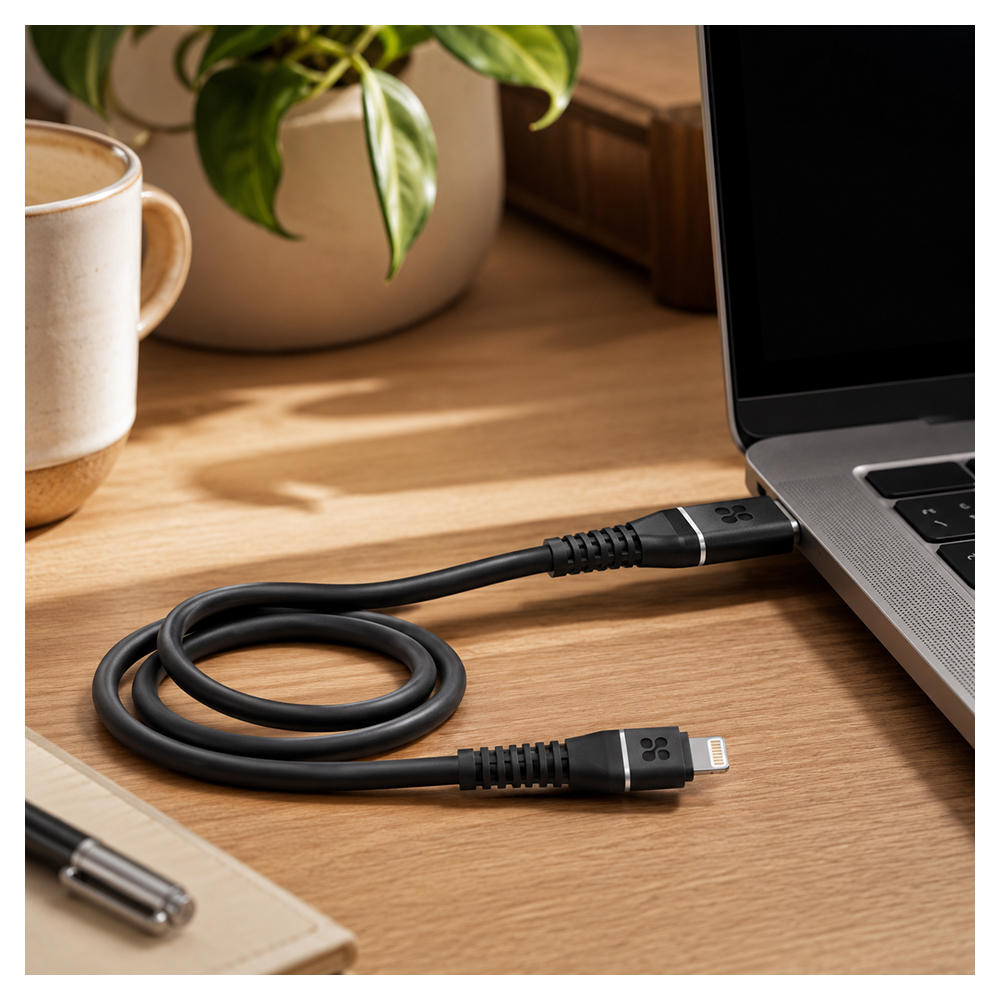 Кабель USB Type-C - Lightning Promate AISPOWERLINECI120BK 1.2 /1.2м /Черный photo 7