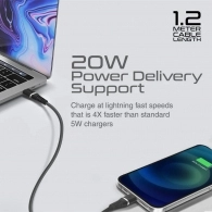 Кабель USB-C - Lightning Promate AISPOWERLINECI120BK