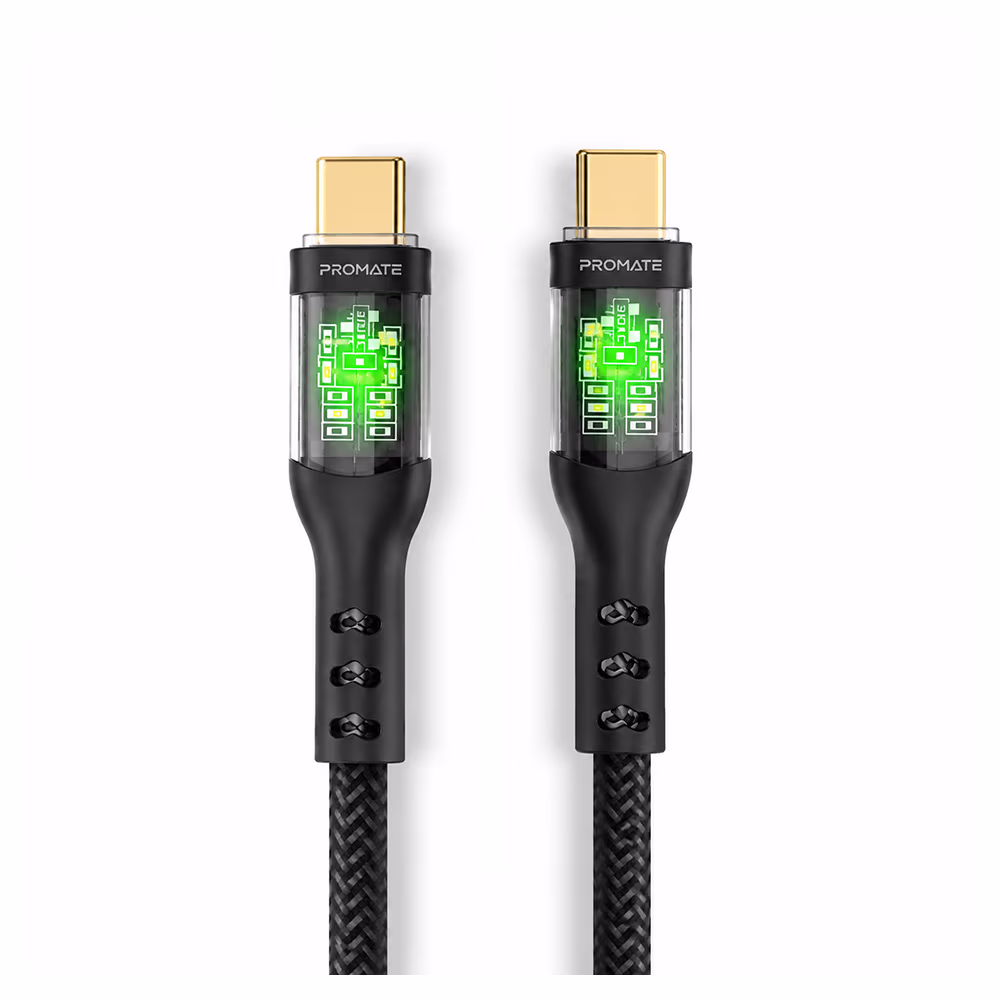 Кабель USB Type-C - USB Type-C Promate TransLine-CC Black 