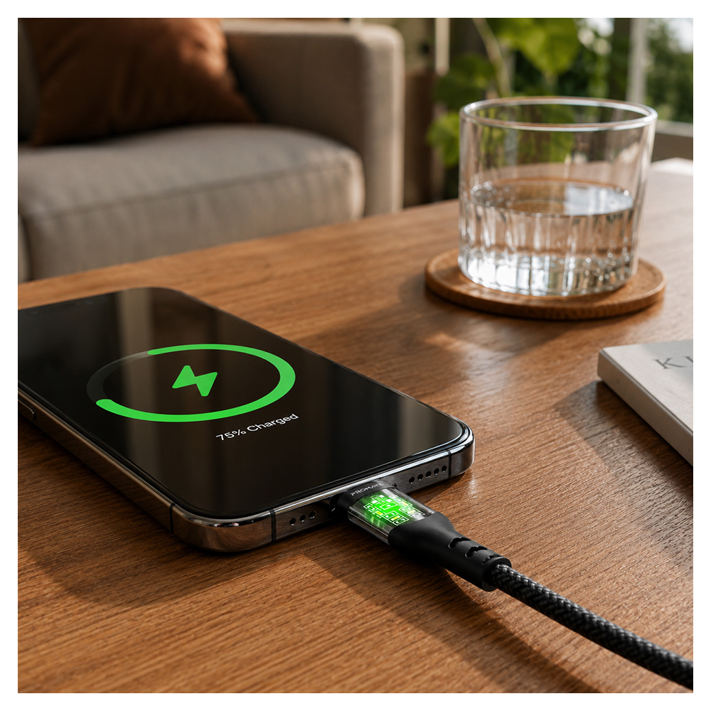 Cablu USB Type-C - USB Type-C Promate TransLine-CC Black 1.2 /1.2m /Negru photo 6