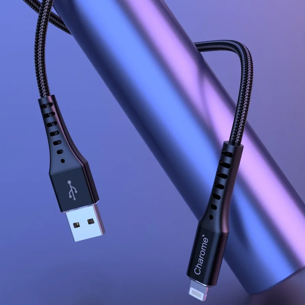 Кабель USB-A - Lightning Charome CHCAUTOLIC2203BK 1 /1м /Черный photo 4