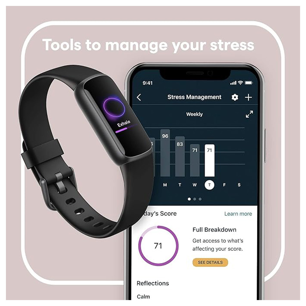 Bratara fitness Fitbit Luxe Negru / 0.96 inch  photo 3