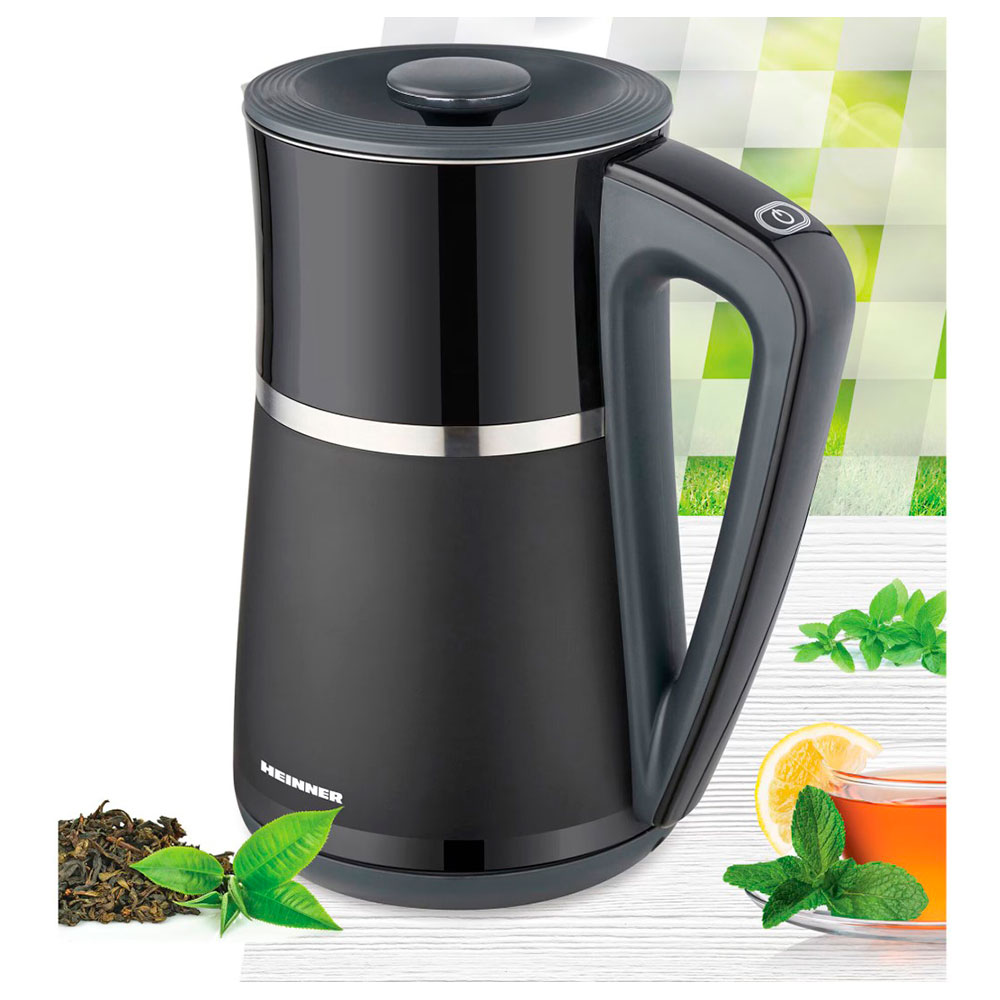Чайник электрический Heinner HEK-D22002WBK photo 3