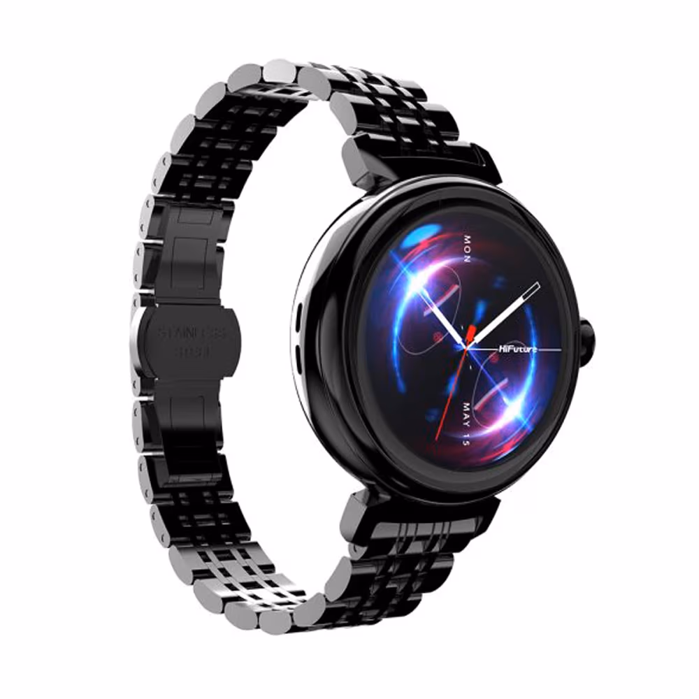 HiFuture Smart Watch Aura, Amoled, BT Calling, Black 