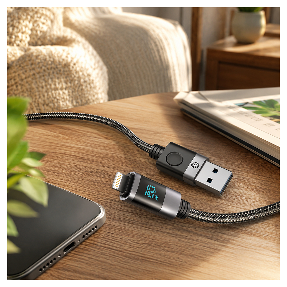 Cablu USB-C - Lightning Helmet HMTCCTL30WLDBK 1.2 /1.2m /Negru photo 6