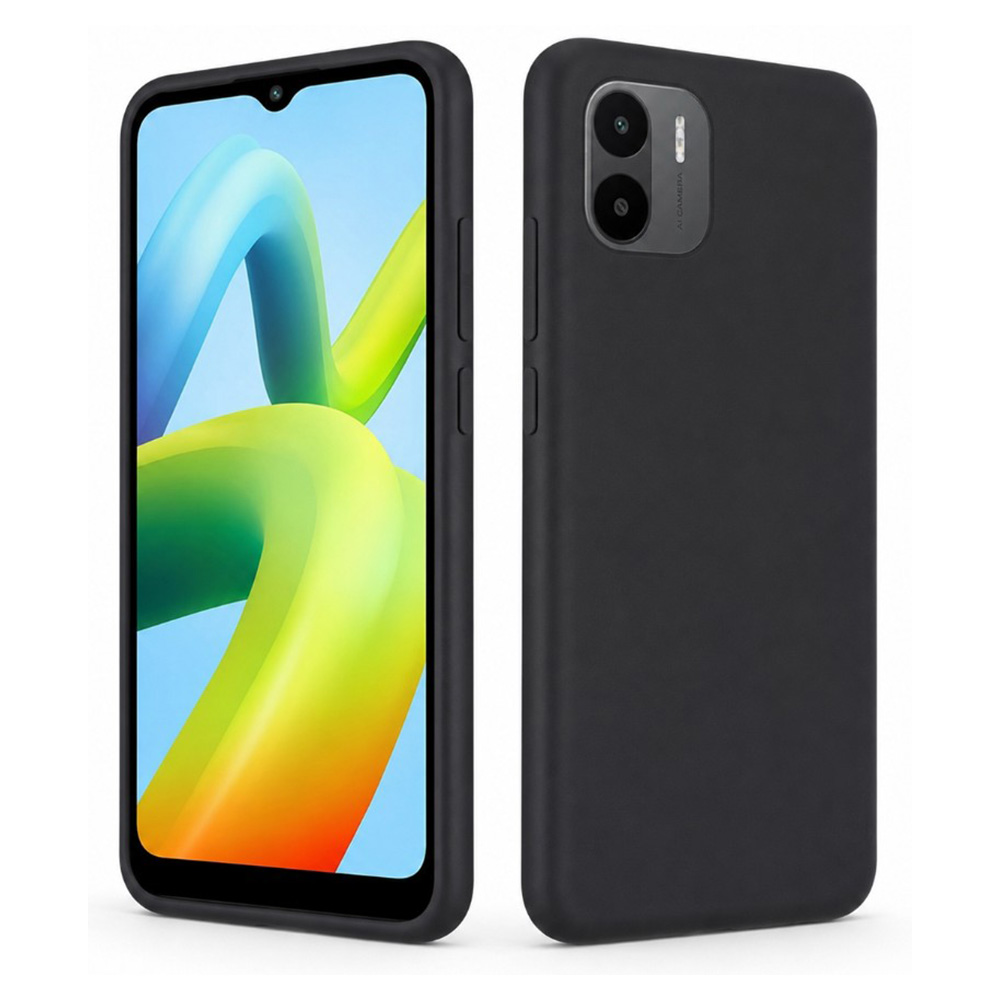 Husa Pentru smartphone Helmet Liquid Silicone Redmi A2/A1 Negru photo 2