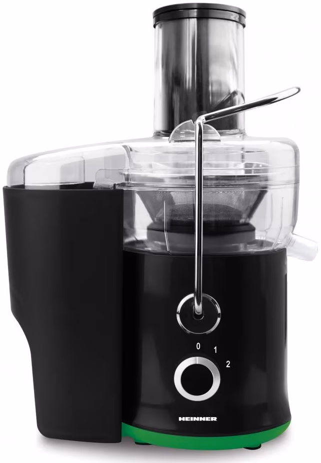 Соковыжималка центробежная Heinner HSF600BK, 0.5 л, 600 Вт, 1 скоростей, Серебристый