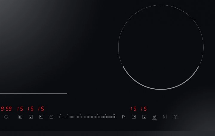 Встраиваемая индукционная панель Samsung NZ64R3747BK, 4 конфорок, Черный