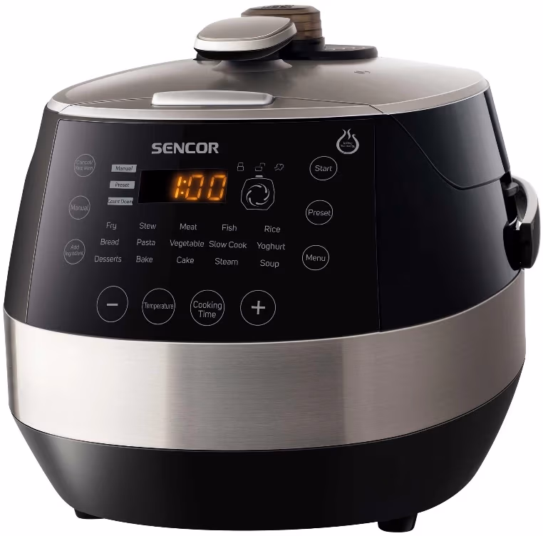Мультиварка Sencor SPR 4000BK, 4.8 л, 1100 Вт, 15 программ, Черный