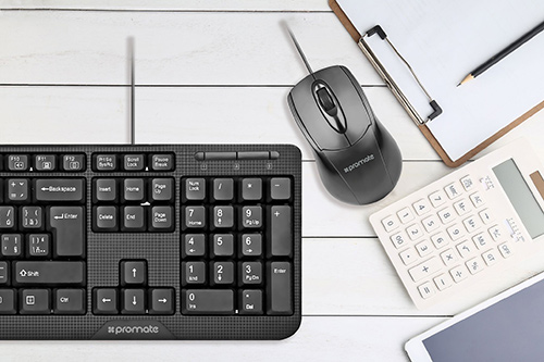 Tastatura + mouse fara fir Promate Combo-KM1 / Membrana photo 4
