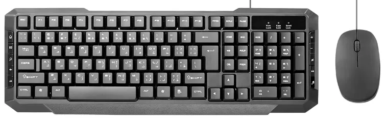 Tastatura si mouse cu fir Promate TSTEASYKEY3BK