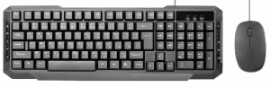 Tastatura + mouse cu fir Promate Easykey 3 Black