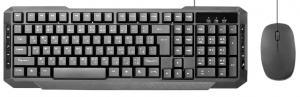Tastatura + mouse cu fir Promate Easykey 3 Black thumbnav 1
