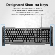 Tastatura + mouse cu fir Promate Easykey 3 Black thumbnav 8