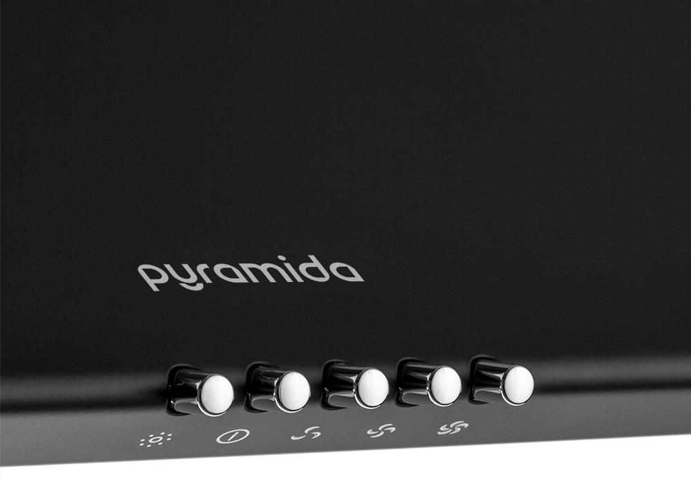 Вытяжка Pyramida CASA 60K BL / Купольная / До 9 кв.м / Черный photo 3