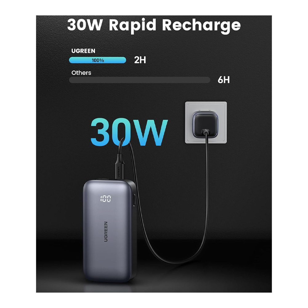 Внешний аккумулятор Ugreen Two-way Fast Charging 10000mAh 30W Black (25185) photo 2
