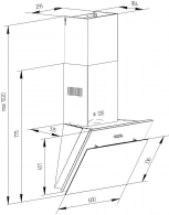 Вытяжка наклонная Pyramida NR-MG 60 (1000) M BL thumbnav 3