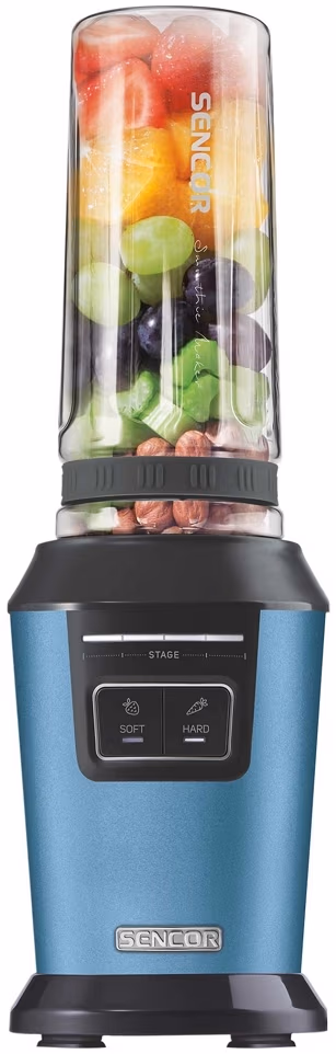 Blender pentru smoothie Sencor SBL7172BL, 800 W, 2 trepte viteza, Albastru 
