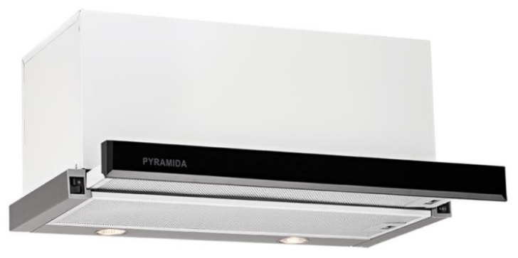 Вытяжка Pyramida TL 60 (1100) FG IX BL / Телескопическая / 25 кв.м и более / Черный photo 4