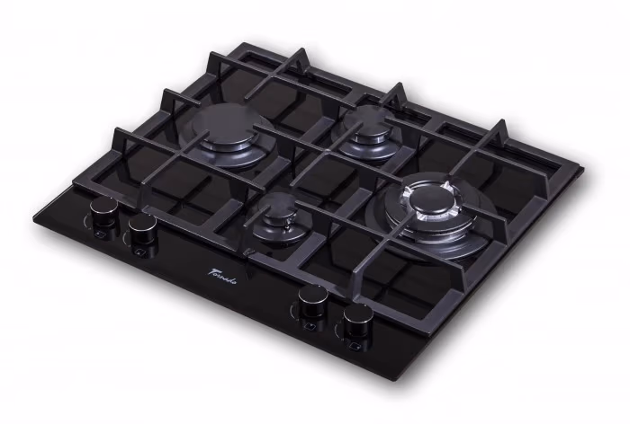 Встраиваемая  газовая панель Tornado TR4020HM ROMB BL Glass 