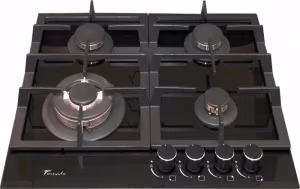 Plita cu gaz incorporabila Tornado TR4033 BLACK GLASS
