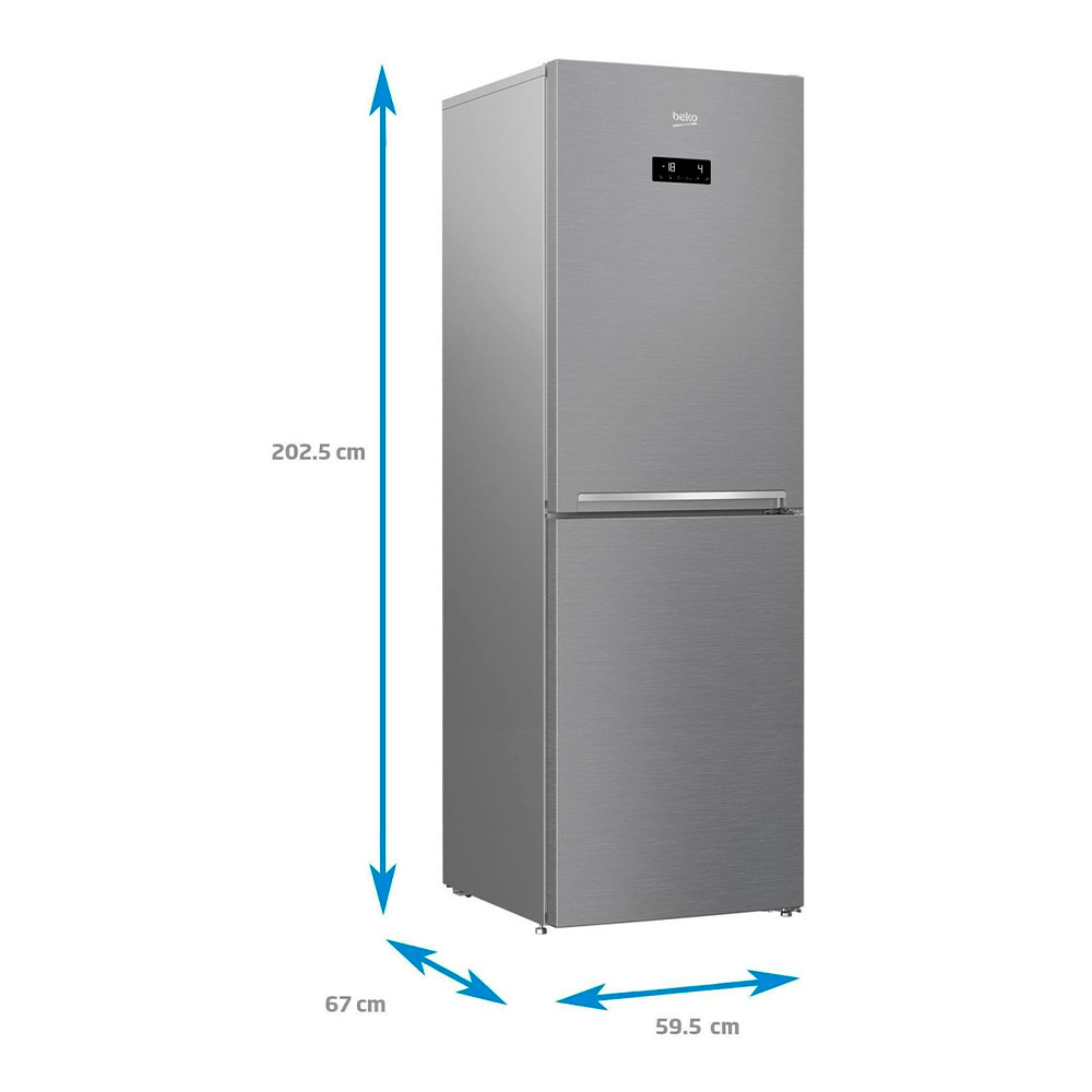 Холодильник двухдверный Beko RCNA386E40ZXBN / 358 л / 202.5 см / E / Серый photo 5