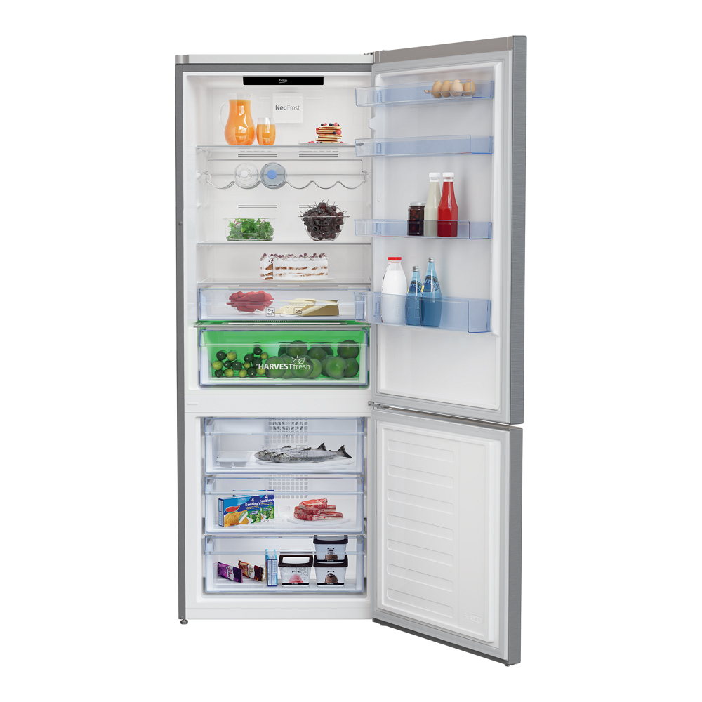 Frigider cu doua usi Beko RCNE560E40ZXBN / 514 l / 192 cm / E / Gri photo 2