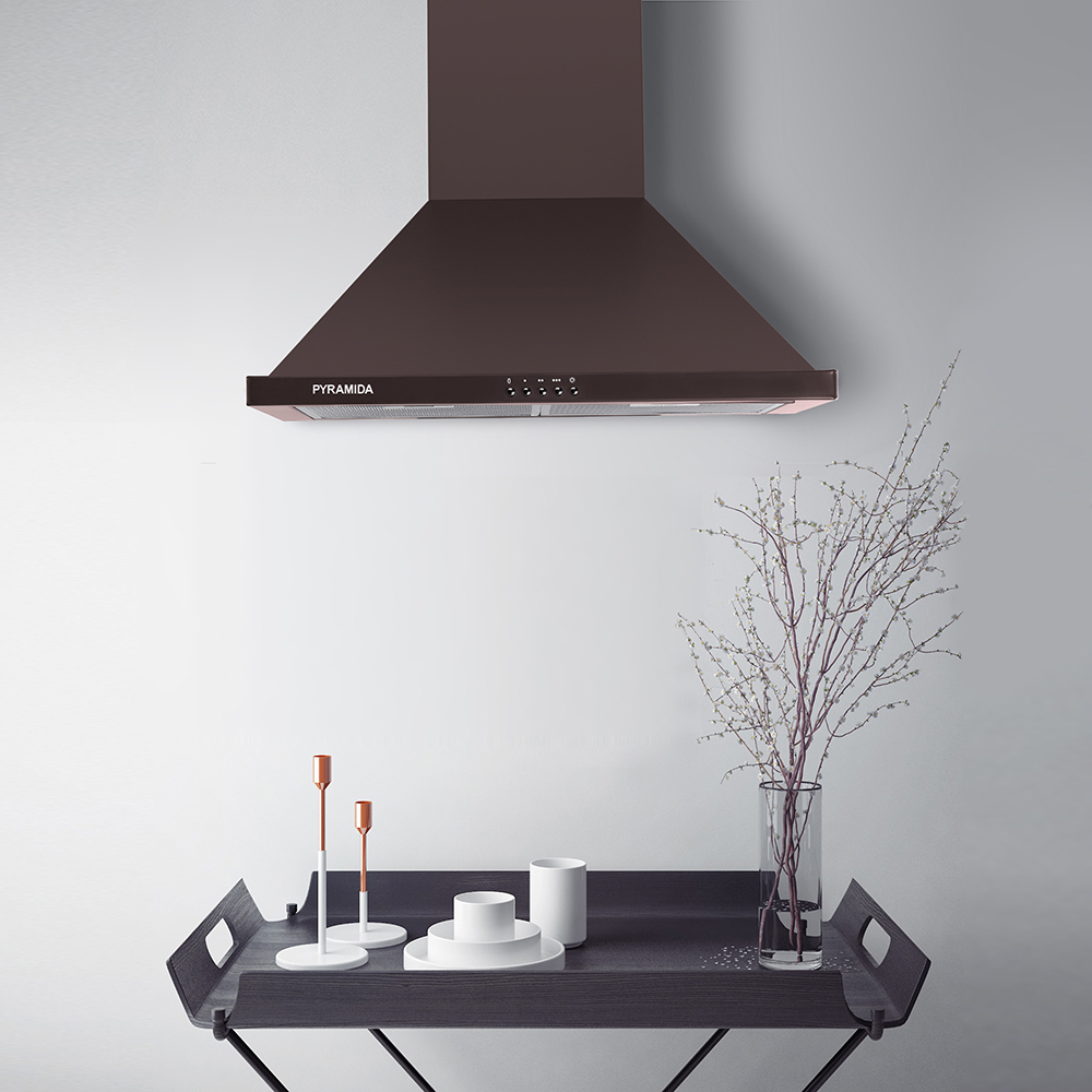 Вытяжка Pyramida KH 60 BR / Купольная / До 24 кв.м / Коричневый photo 5