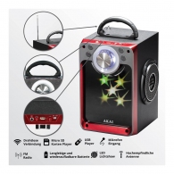 Портативная колонка AKAI CEU7300-BT Black thumbnav 7